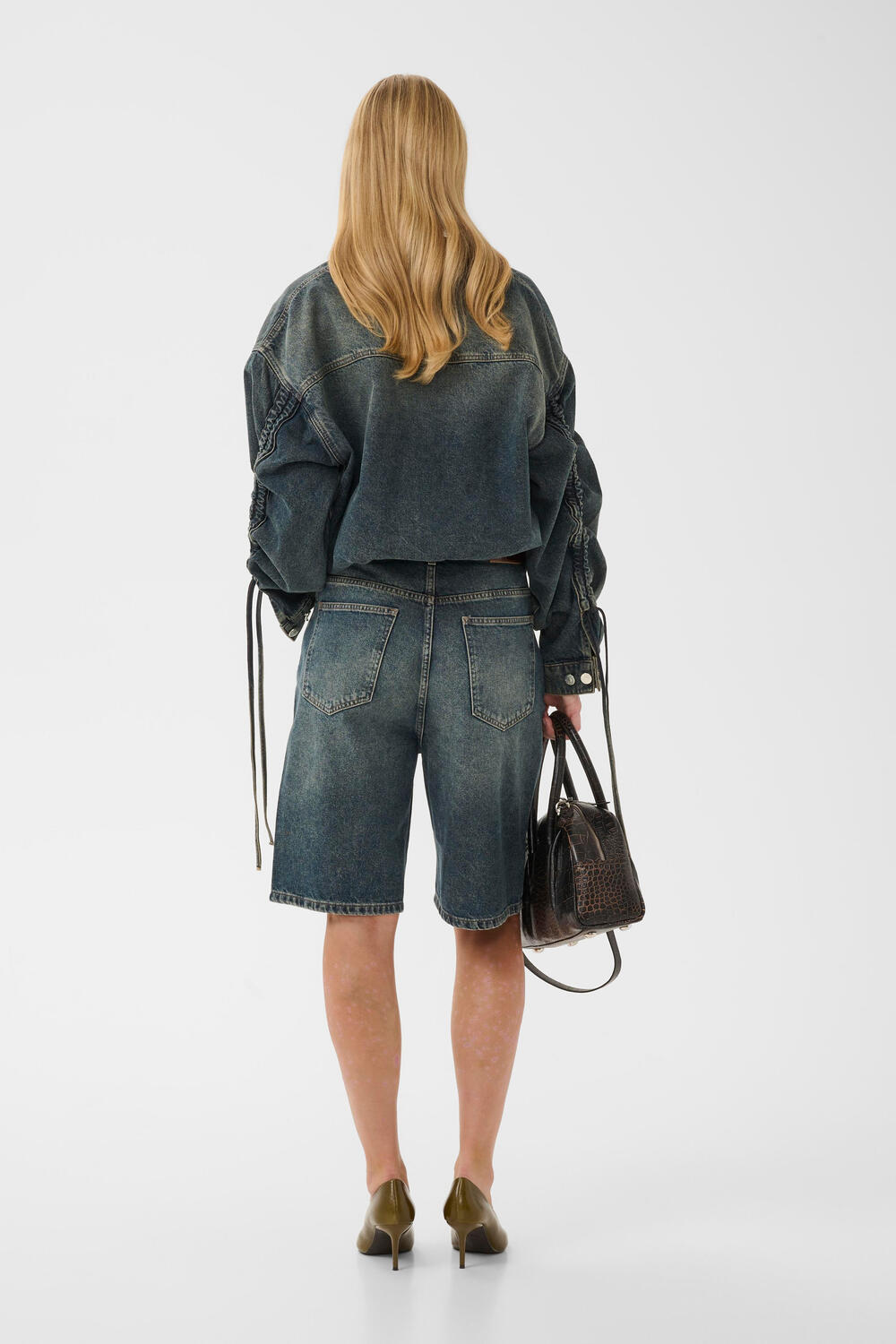 GZsusara denimshorts - Blue/green wash